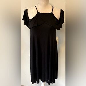 Francesca’s Alya Black cold Shoulder dress NWT